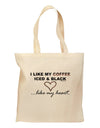 Coffee Iced and Black Grocery Tote Bag - Natural-Grocery Tote-TooLoud-Natural-Medium-Davson Sales