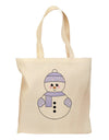 Cute Snowman With Hat and Scarf Christmas Grocery Tote Bag-Grocery Tote-TooLoud-Natural-Medium-Davson Sales