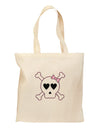 Skull and Crossbones Girl Grocery Tote Bag-Grocery Tote-TooLoud-Natural-Medium-Davson Sales