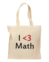 I Heart Math Grocery Tote Bag by TooLoud-Grocery Tote-TooLoud-Natural-Medium-Davson Sales