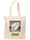iDad Football Grocery Tote Bag-Grocery Tote-TooLoud-Natural-Medium-Davson Sales