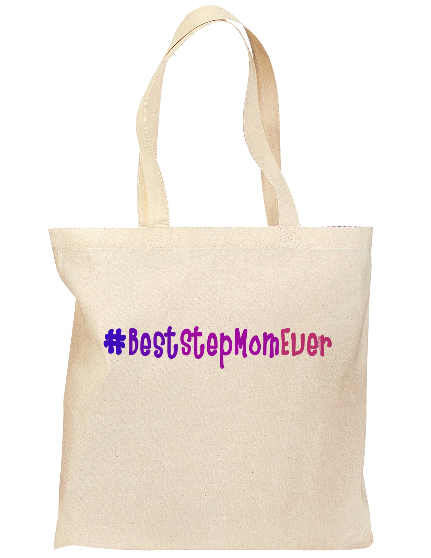 #BestStepMomEver Grocery Tote Bag-Grocery Tote-TooLoud-Natural-Medium-Davson Sales