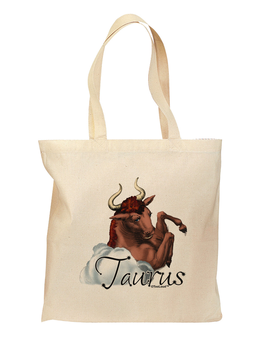 Taurus Color Illustration Grocery Tote Bag-Grocery Tote-TooLoud-Natural-Medium-Davson Sales