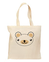 Kyu-T Head - Day Beartholomew Teddy Bear Grocery Tote Bag-Grocery Tote-TooLoud-Natural-Medium-Davson Sales