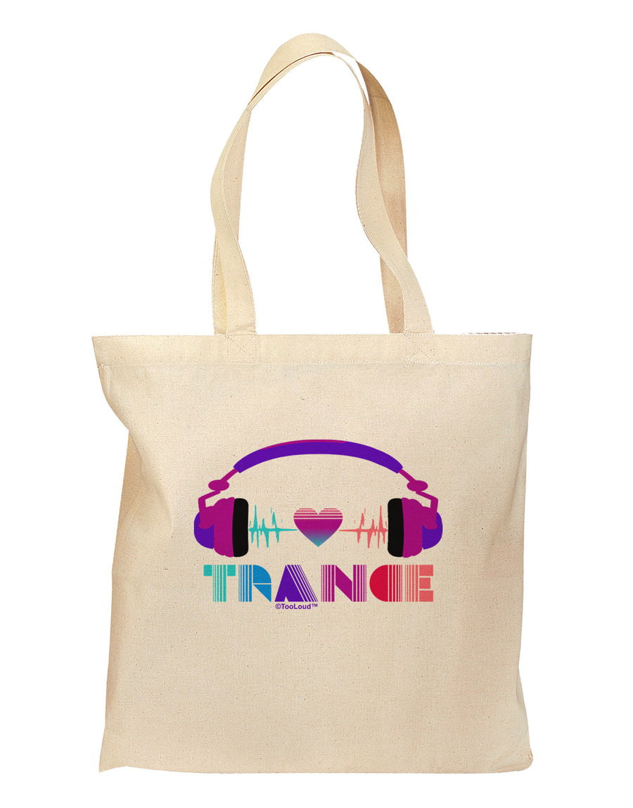 Heart Trance Grocery Tote Bag-Grocery Tote-TooLoud-Natural-Medium-Davson Sales