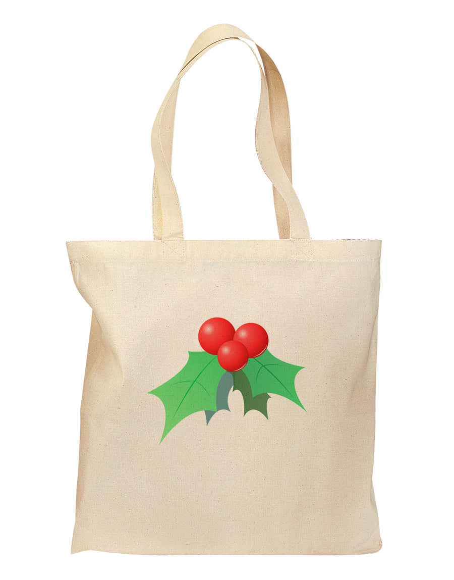 Mistletoe Christmas Design Grocery Tote Bag-Grocery Tote-TooLoud-Natural-Medium-Davson Sales