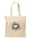 Heart Paint Splatter Grocery Tote Bag-Grocery Tote-TooLoud-Natural-Medium-Davson Sales