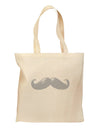 Big Silver White Mustache Grocery Tote Bag-Grocery Tote-TooLoud-Natural-Medium-Davson Sales