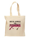 Real Girls Go Fishing Grocery Tote Bag-Grocery Tote-TooLoud-Natural-Medium-Davson Sales