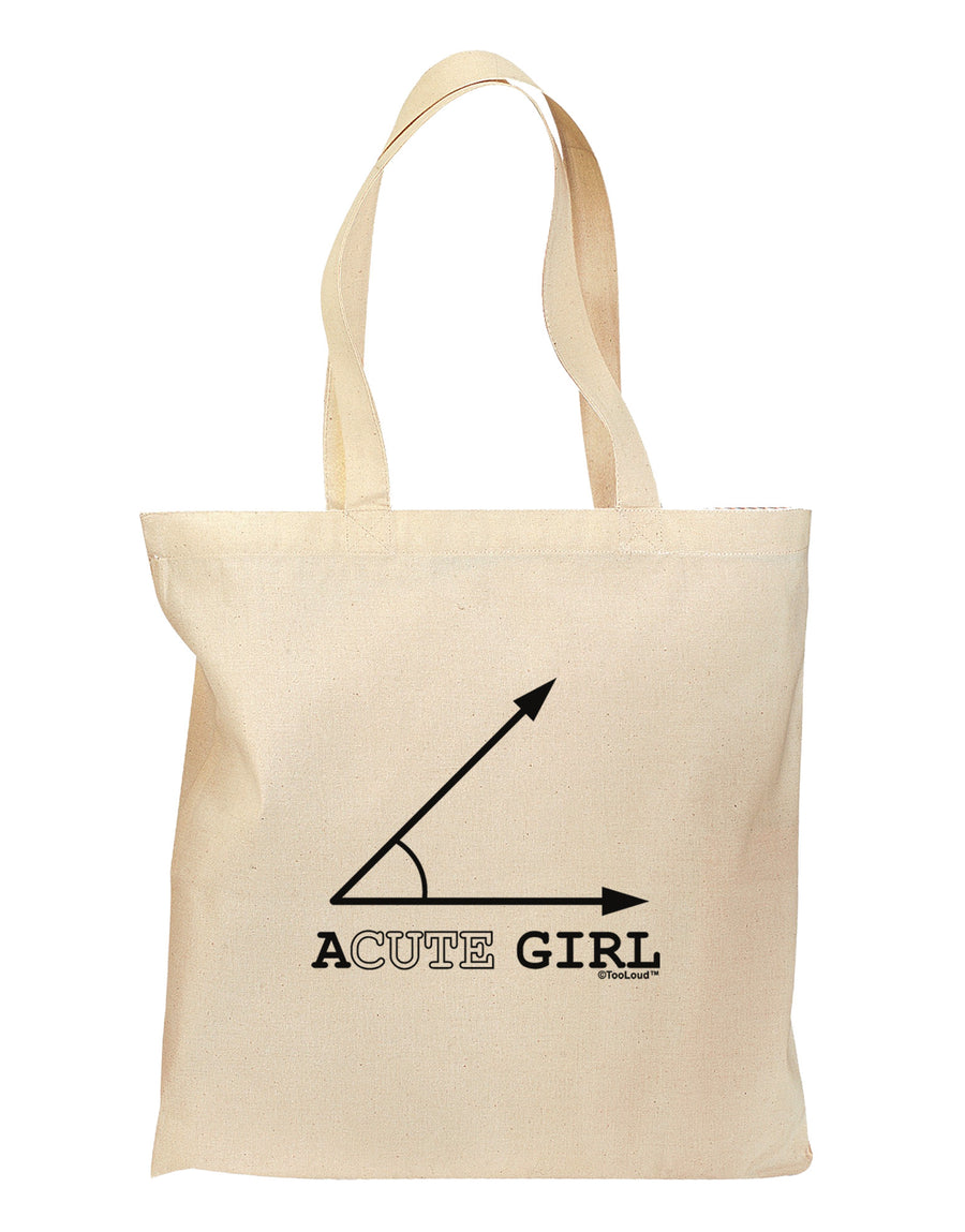 Acute Girl Grocery Tote Bag-Grocery Tote-TooLoud-Natural-Medium-Davson Sales