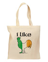 I Like Irish Rooster Silhouette Grocery Tote Bag by TooLoud-Grocery Tote-TooLoud-Natural-Medium-Davson Sales