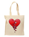 Crumbling Broken Heart Grocery Tote Bag by TooLoud-TooLoud-Natural-Davson Sales
