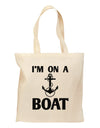 I'm on a BOAT Grocery Tote Bag-TooLoud-Natural-Davson Sales