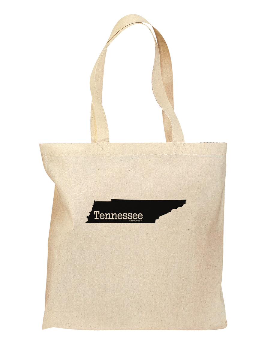 Tennessee - United States Shape Grocery Tote Bag by TooLoud-Grocery Tote-TooLoud-Natural-Medium-Davson Sales