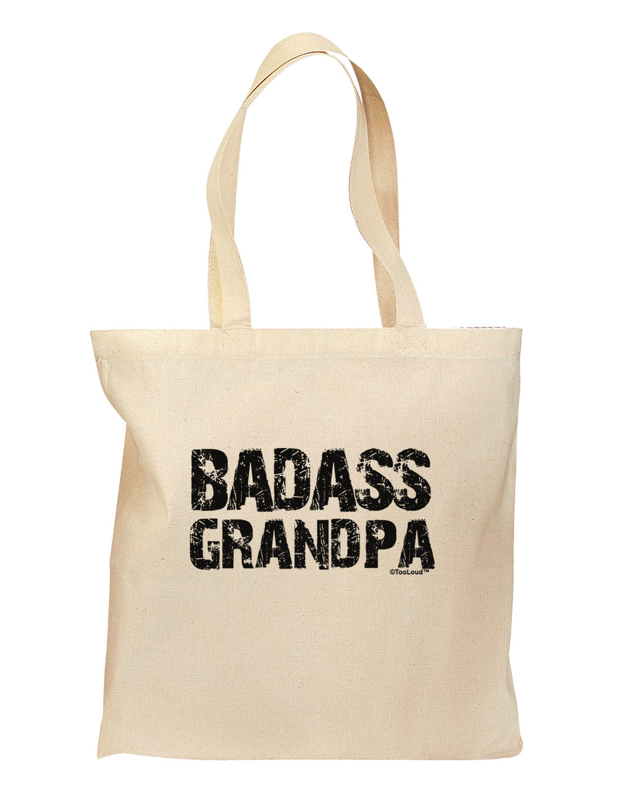 Badass Grandpa Grocery Tote Bag by TooLoud-Grocery Tote-TooLoud-Natural-Medium-Davson Sales