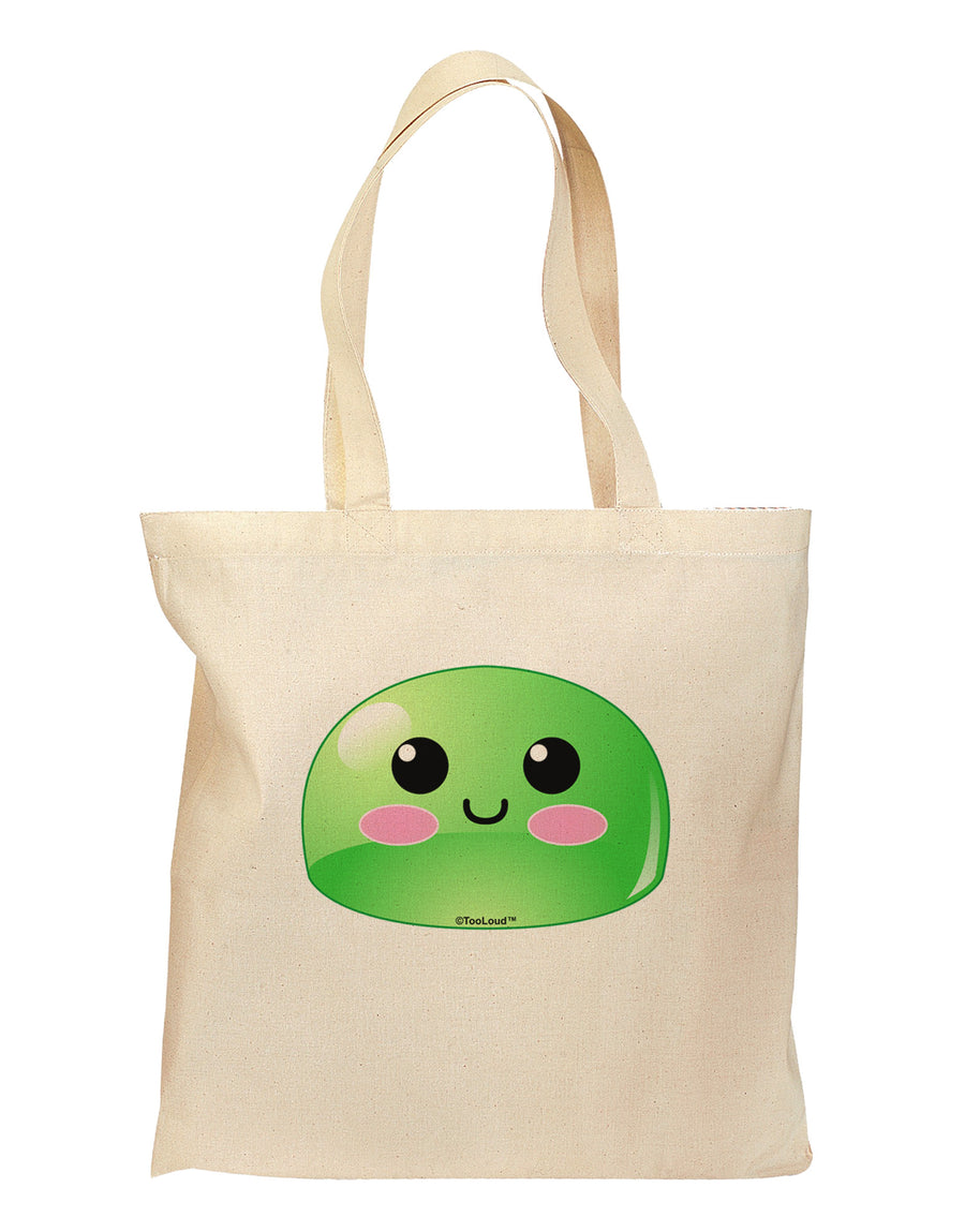 Cute RPG Slime - Green Grocery Tote Bag by TooLoud-Grocery Tote-TooLoud-Natural-Medium-Davson Sales