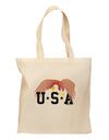 Bald Eagle USA Grocery Tote Bag by TooLoud-Grocery Tote-TooLoud-Natural-Medium-Davson Sales