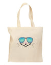 Kyu-T Face - Kattia Cool Sunglasses Grocery Tote Bag-Grocery Tote-TooLoud-Natural-Medium-Davson Sales