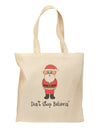 Don't Stop Believin' Santa Christmas Grocery Tote Bag-Grocery Tote-TooLoud-Natural-Medium-Davson Sales