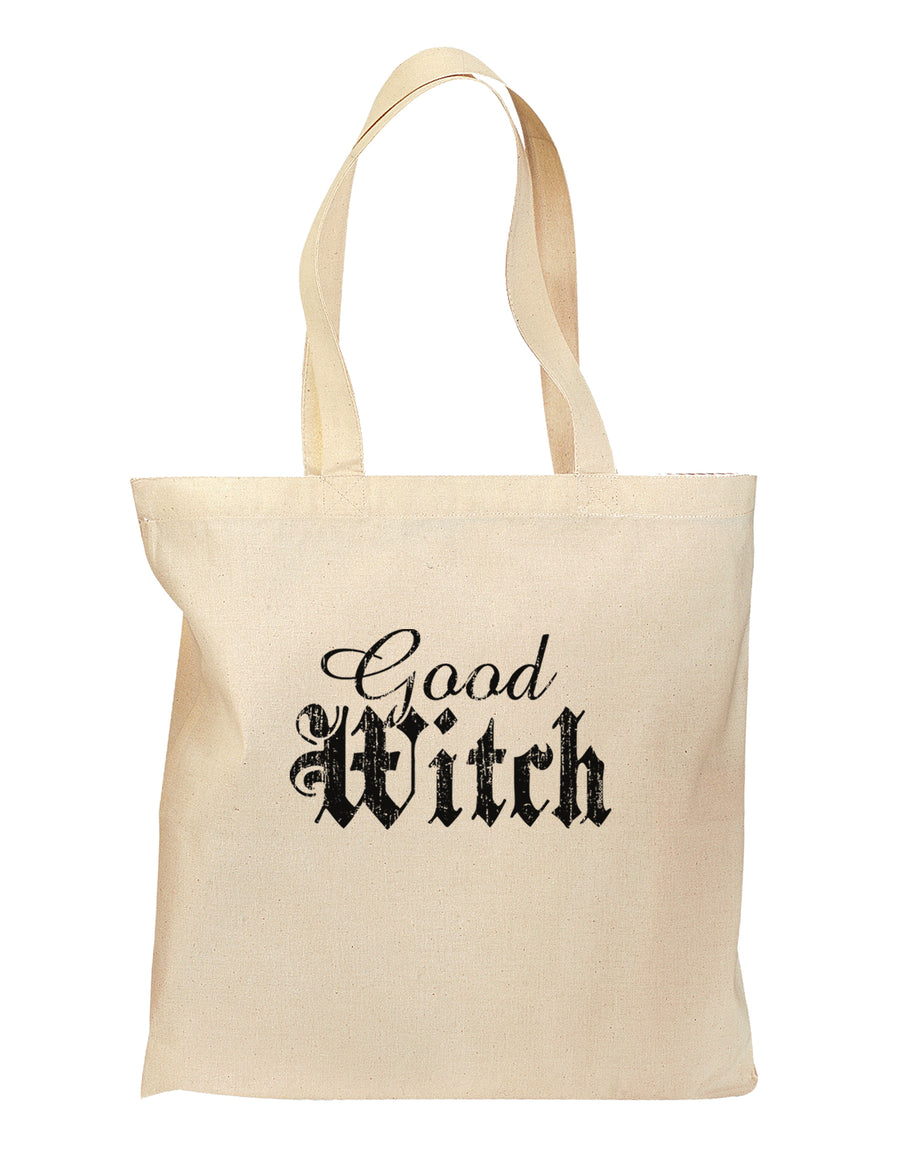 Good Witch - Halloween Distressed Grocery Tote Bag-Grocery Tote-TooLoud-Natural-Medium-Davson Sales