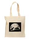 T-Rex and Triceratops Silhouettes Design Grocery Tote Bag by TooLoud-Grocery Tote-TooLoud-Natural-Medium-Davson Sales