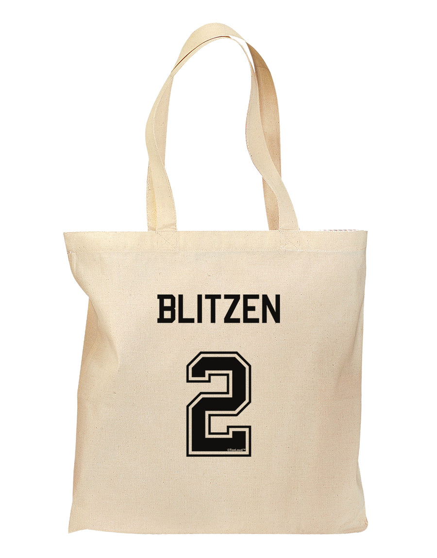 Reindeer Jersey - Blitzen 2 Grocery Tote Bag-Grocery Tote-TooLoud-Natural-Medium-Davson Sales