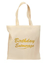 Birthday Entourage Text Grocery Tote Bag - Natural by TooLoud-Grocery Tote-TooLoud-Natural-Medium-Davson Sales