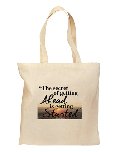 Getting Ahead Mark Twain Grocery Tote Bag - Natural-Grocery Tote-TooLoud-Natural-Medium-Davson Sales