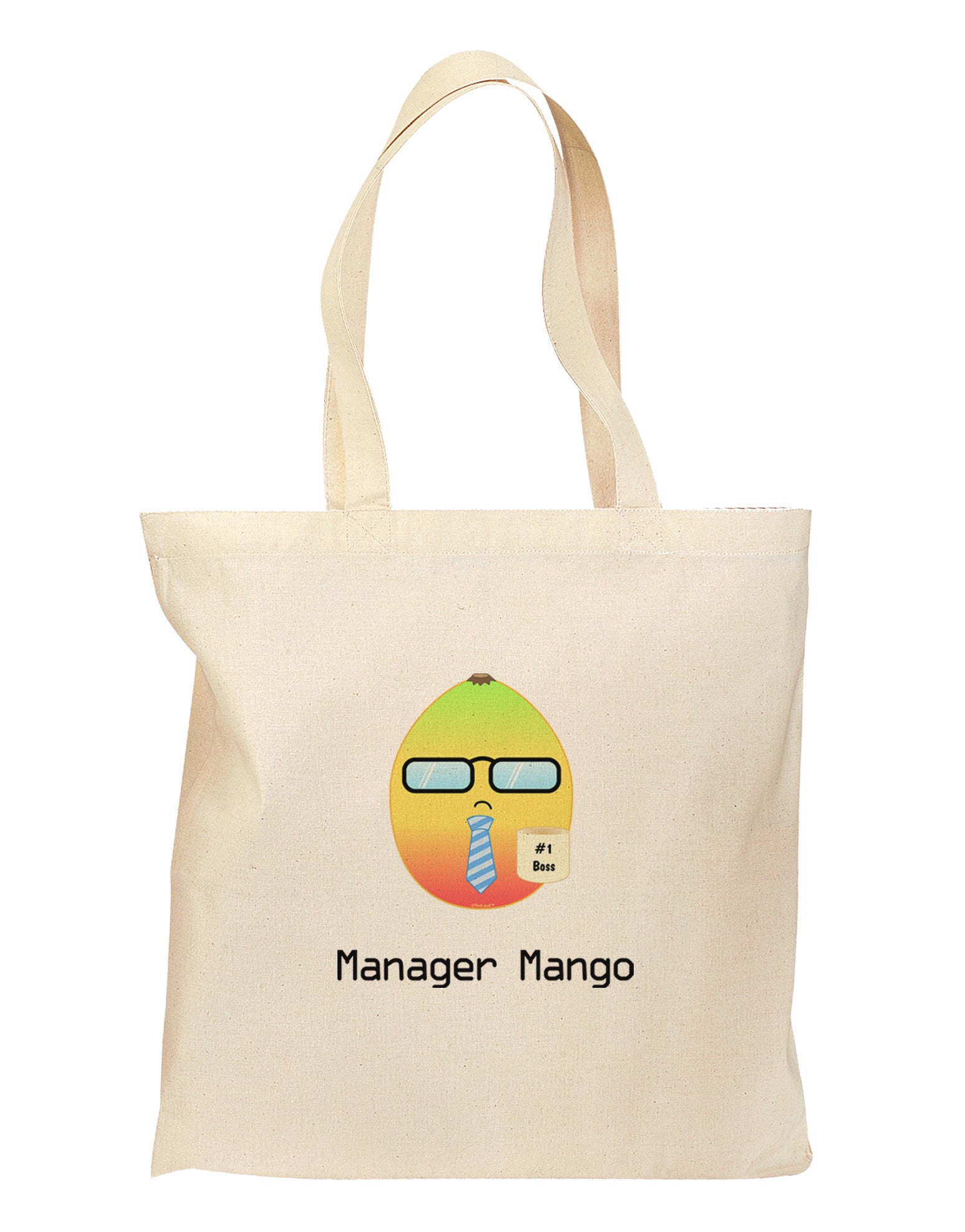 Manager Mango Text Grocery Tote Bag-Grocery Tote-TooLoud-Natural-Medium-Davson Sales