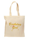 Birthday Girl Text Grocery Tote Bag - Natural by TooLoud-Grocery Tote-TooLoud-Natural-Medium-Davson Sales