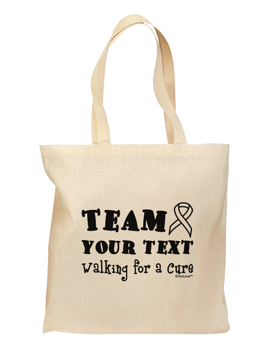 Personalized Team -Name- Walking for a Cure Grocery Tote Bag-Grocery Tote-TooLoud-Natural-Medium-Davson Sales