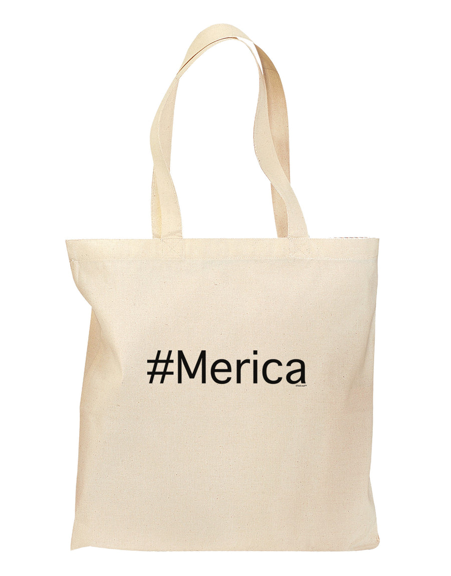 #Merica Grocery Tote Bag-Grocery Tote-TooLoud-Natural-Medium-Davson Sales