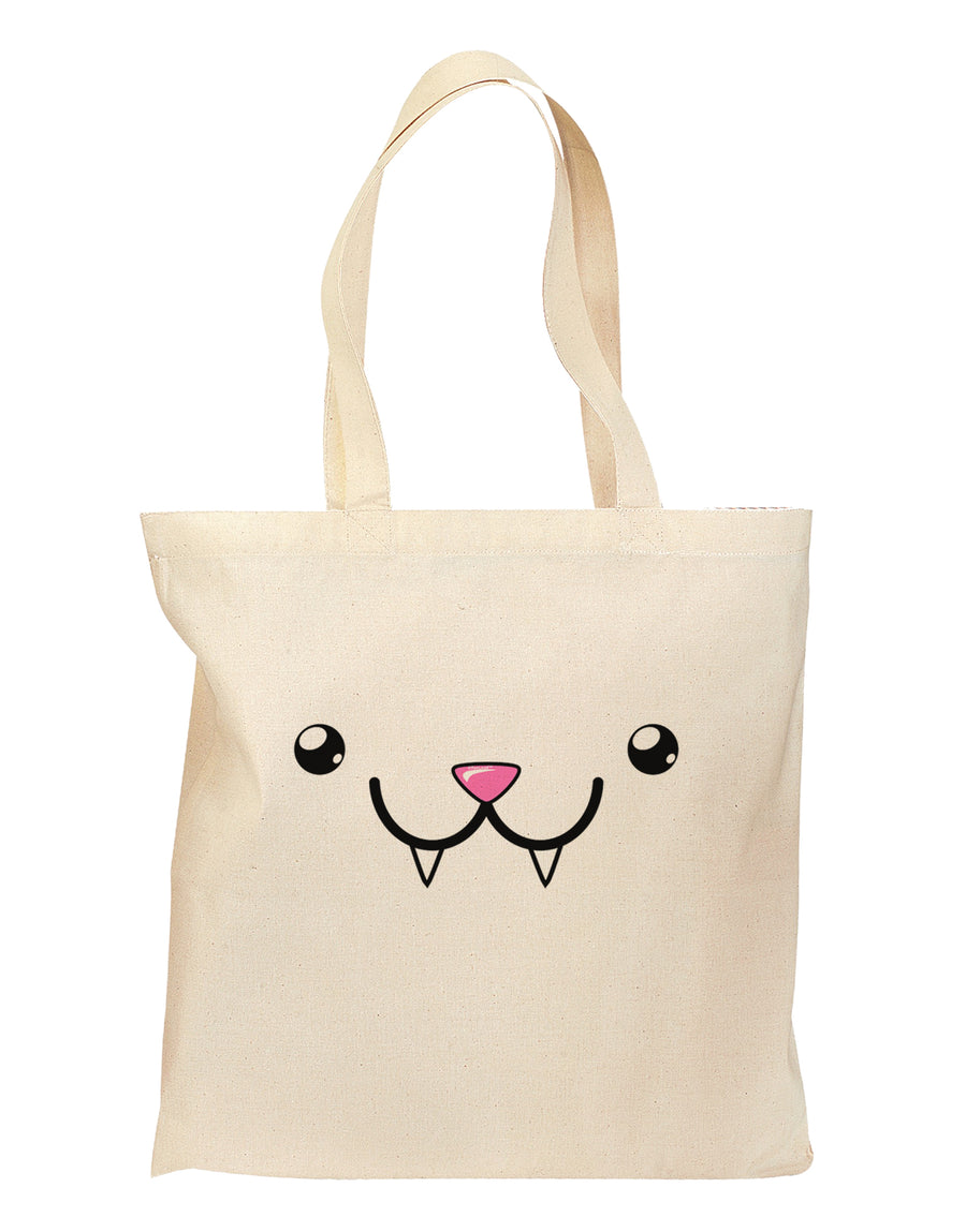 Kyu-T Face - Fangs the Vampire Bat Grocery Tote Bag-Grocery Tote-TooLoud-Natural-Medium-Davson Sales