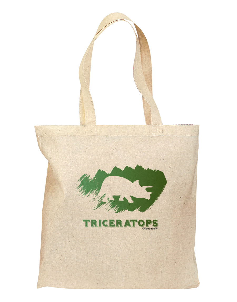 Jurassic Triceratops Design Grocery Tote Bag by TooLoud-Grocery Tote-TooLoud-Natural-Medium-Davson Sales