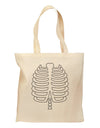 Skeleton Ribcage Halloween Grocery Tote Bag-Grocery Tote-TooLoud-Natural-Medium-Davson Sales