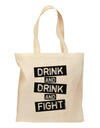 Drink and Drink and Fight Grocery Tote Bag-Grocery Tote-TooLoud-Natural-Medium-Davson Sales