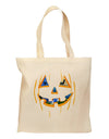 Jack O Lanterns Point of View Pumpkin Grocery Tote Bag-Grocery Tote-TooLoud-Natural-Medium-Davson Sales