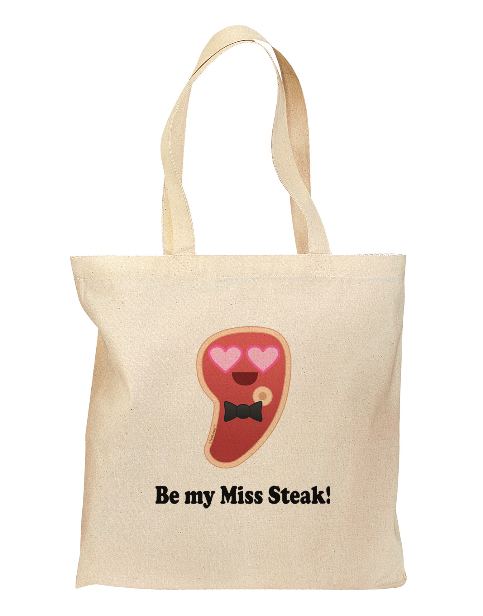 Be My Miss Steak - Romantic Grocery Tote Bag by TooLoud-Grocery Tote-TooLoud-Natural-Medium-Davson Sales