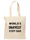 World's Okayest Step-Dad Grocery Tote Bag-Grocery Tote-TooLoud-Natural-Medium-Davson Sales