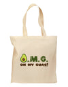 OMG - Oh My Guac - Guacamole Design Grocery Tote Bag by TooLoud-Grocery Tote-TooLoud-Natural-Medium-Davson Sales