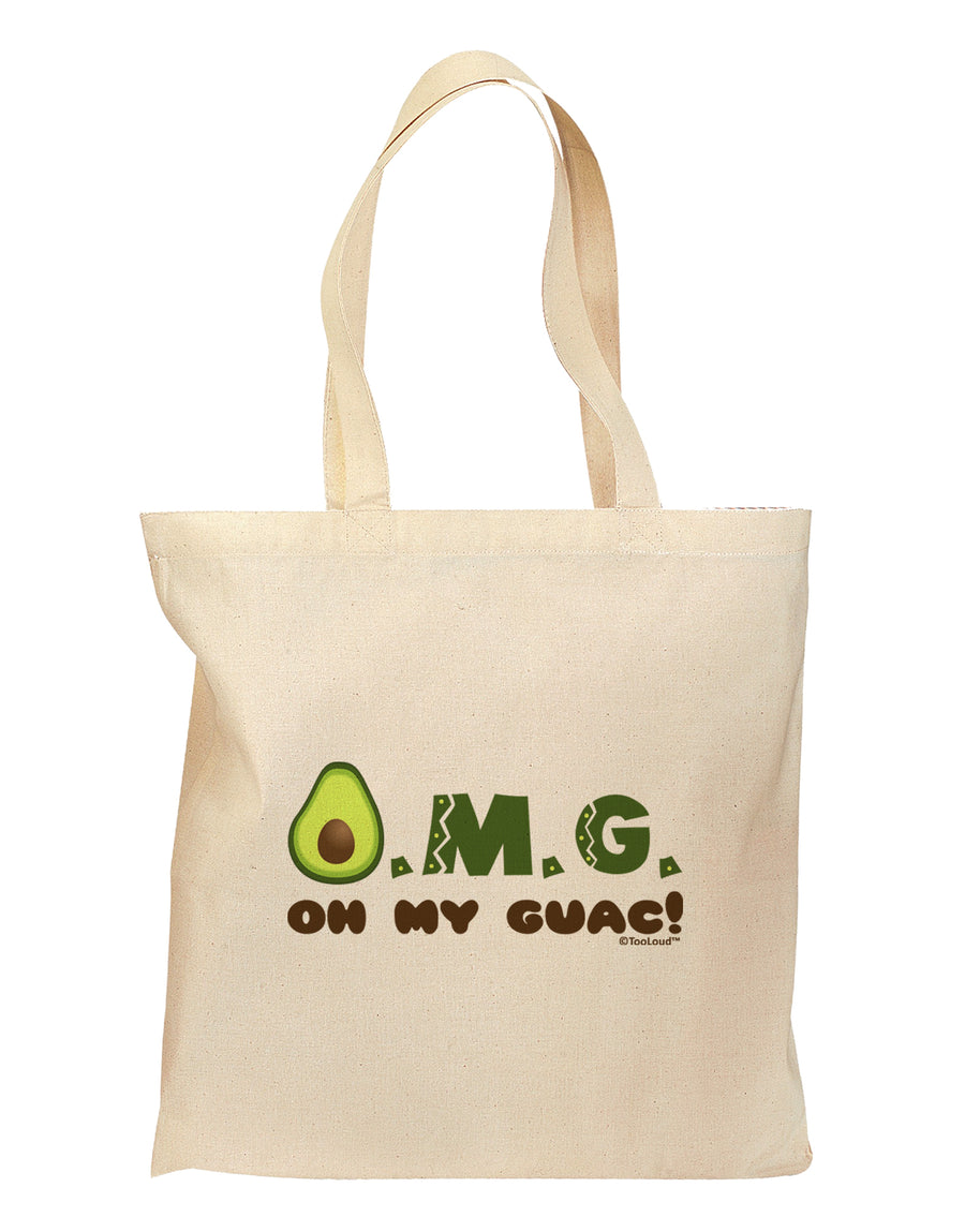 OMG - Oh My Guac - Guacamole Design Grocery Tote Bag by TooLoud-Grocery Tote-TooLoud-Natural-Medium-Davson Sales