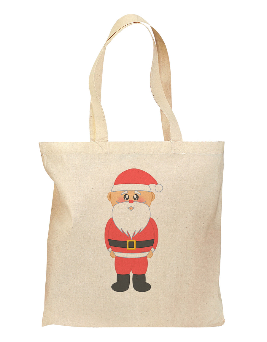 Cute Santa Claus Christmas Grocery Tote Bag-Grocery Tote-TooLoud-Natural-Medium-Davson Sales