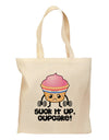 Suck It Up Cupcake Design Grocery Tote Bag by TooLoud-Grocery Tote-TooLoud-Natural-Medium-Davson Sales