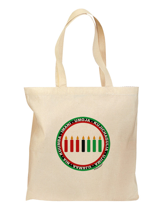 7 Principles Circle Grocery Tote Bag-Grocery Tote-TooLoud-Natural-Medium-Davson Sales