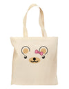 Kyu-T Ears - Beartholomea Girl Teddy Bear Grocery Tote Bag-Grocery Tote-TooLoud-Natural-Medium-Davson Sales