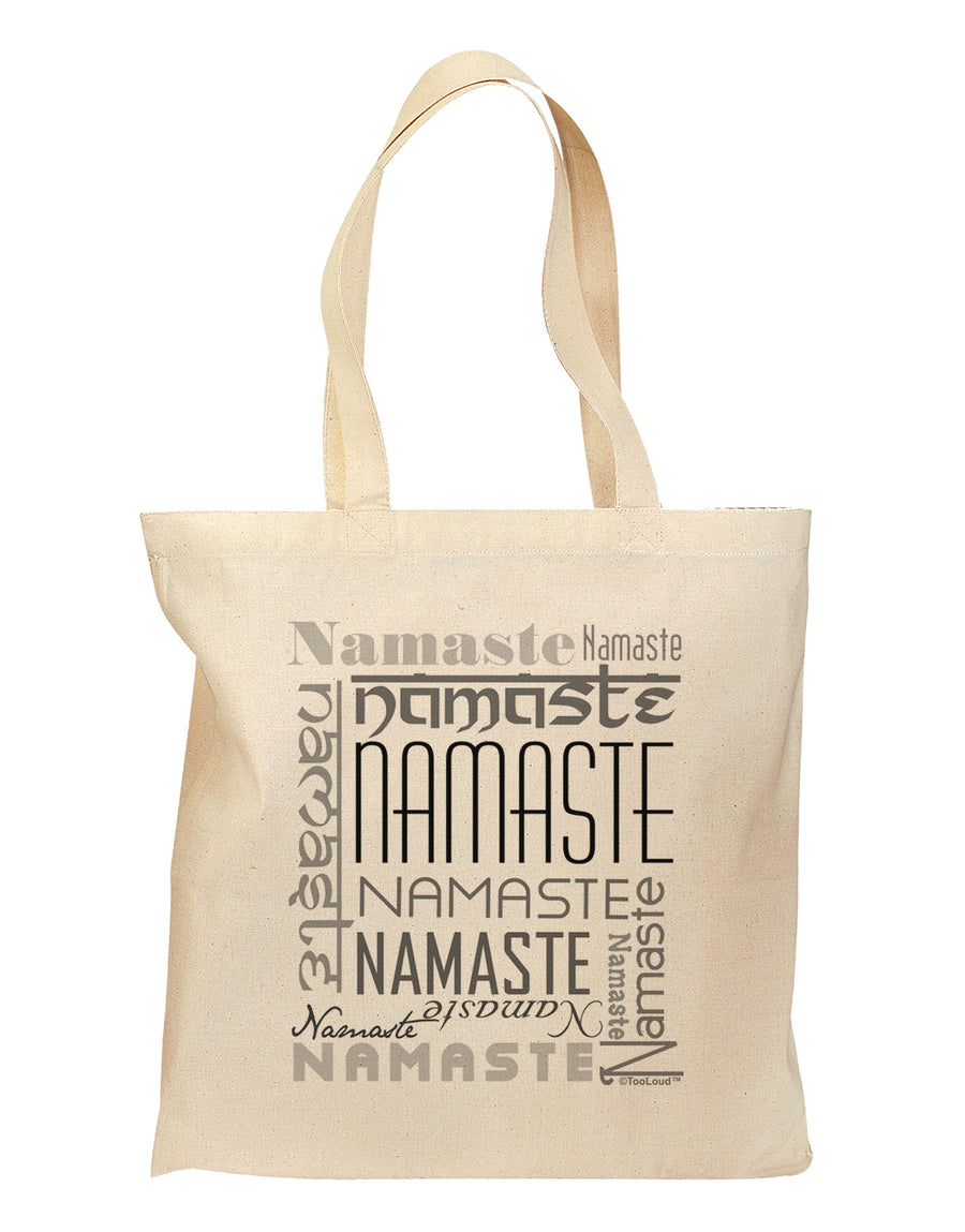 Namaste Rectangle Grocery Tote Bag-Grocery Tote-TooLoud-Natural-Medium-Davson Sales