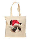 Santa Hat Disgruntled Siamese Cat Grocery Tote Bag by TooLoud-Grocery Tote-TooLoud-Natural-Medium-Davson Sales