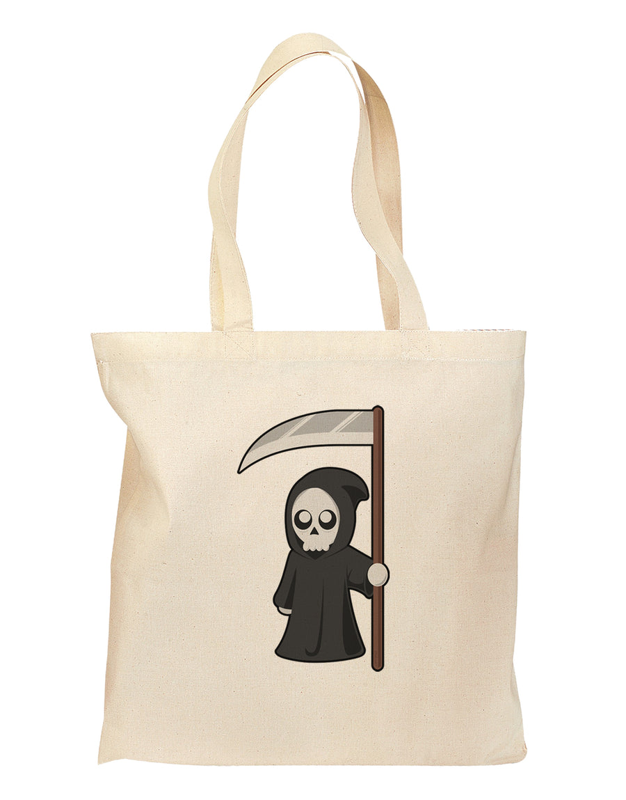 Cute Grim Reaper - Halloween Grocery Tote Bag-Grocery Tote-TooLoud-Natural-Medium-Davson Sales