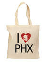 I Heart Phoenix Grocery Tote Bag - Natural-Grocery Tote-TooLoud-Natural-Medium-Davson Sales