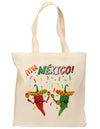 Viva Mexco Chili Peppers Grocery Tote Bag-Grocery Tote-TooLoud-Natural-Medium-Davson Sales